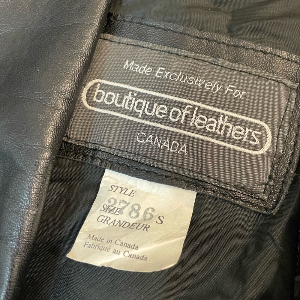 BOUTIQUE OF LEATHERS Vintage Black Aztec Design Genuine Leather Jacket. - Picture 7 of 15